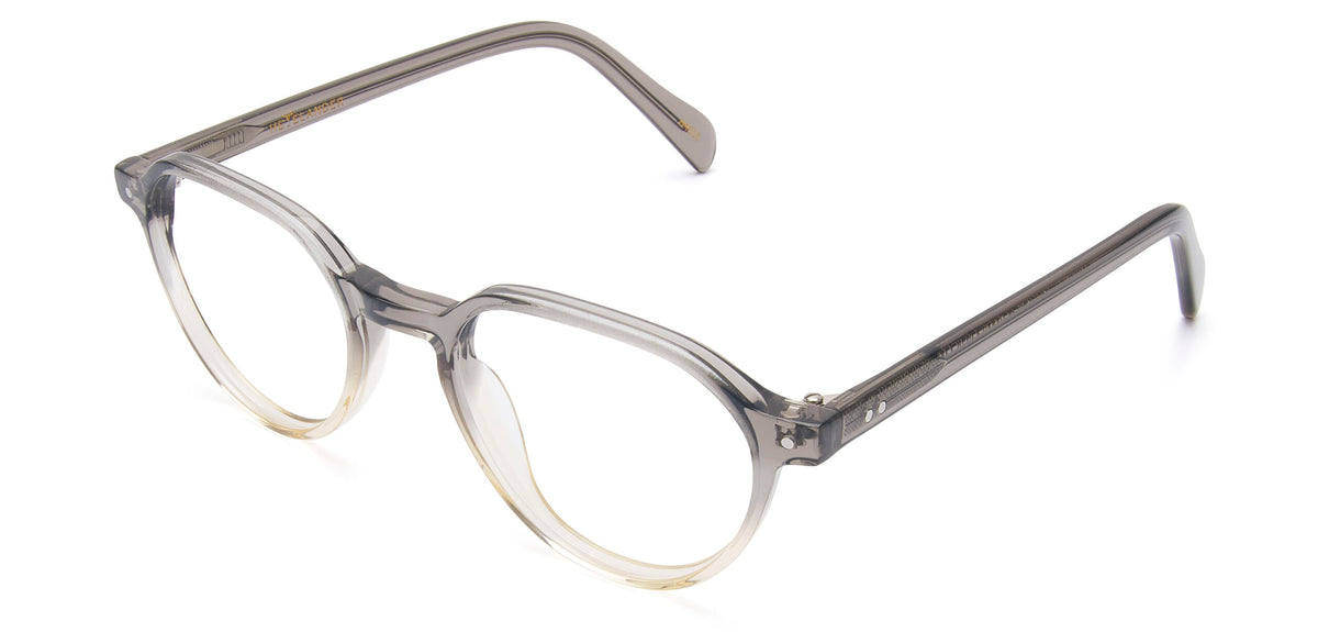 Paden glasses in Crystal Grey to Honey – side view – Heyelander, exclusive to J.HYDE