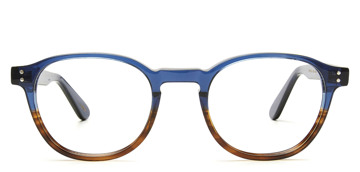 Brodie glasses in Blue Fades Tortoise – Heyelander, exclusive to J.HYDE