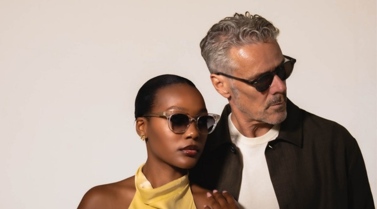 Couple wearing HYDE tinted glasses