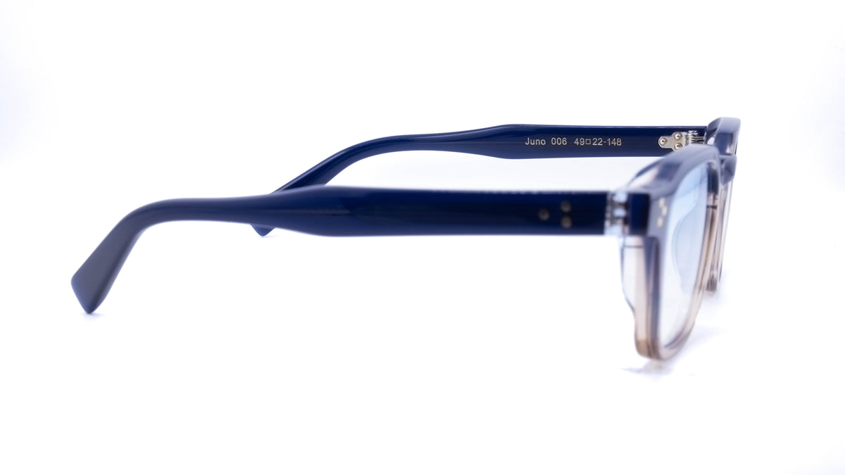 J.HYDE Juno glasses, HYDE tinted frame, blue to crystal