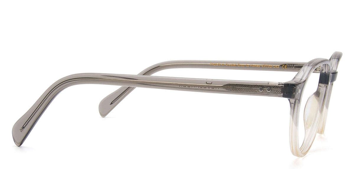 Paden glasses in Crystal Grey to Honey – angled view – Heyelander, exclusive to J.HYDE