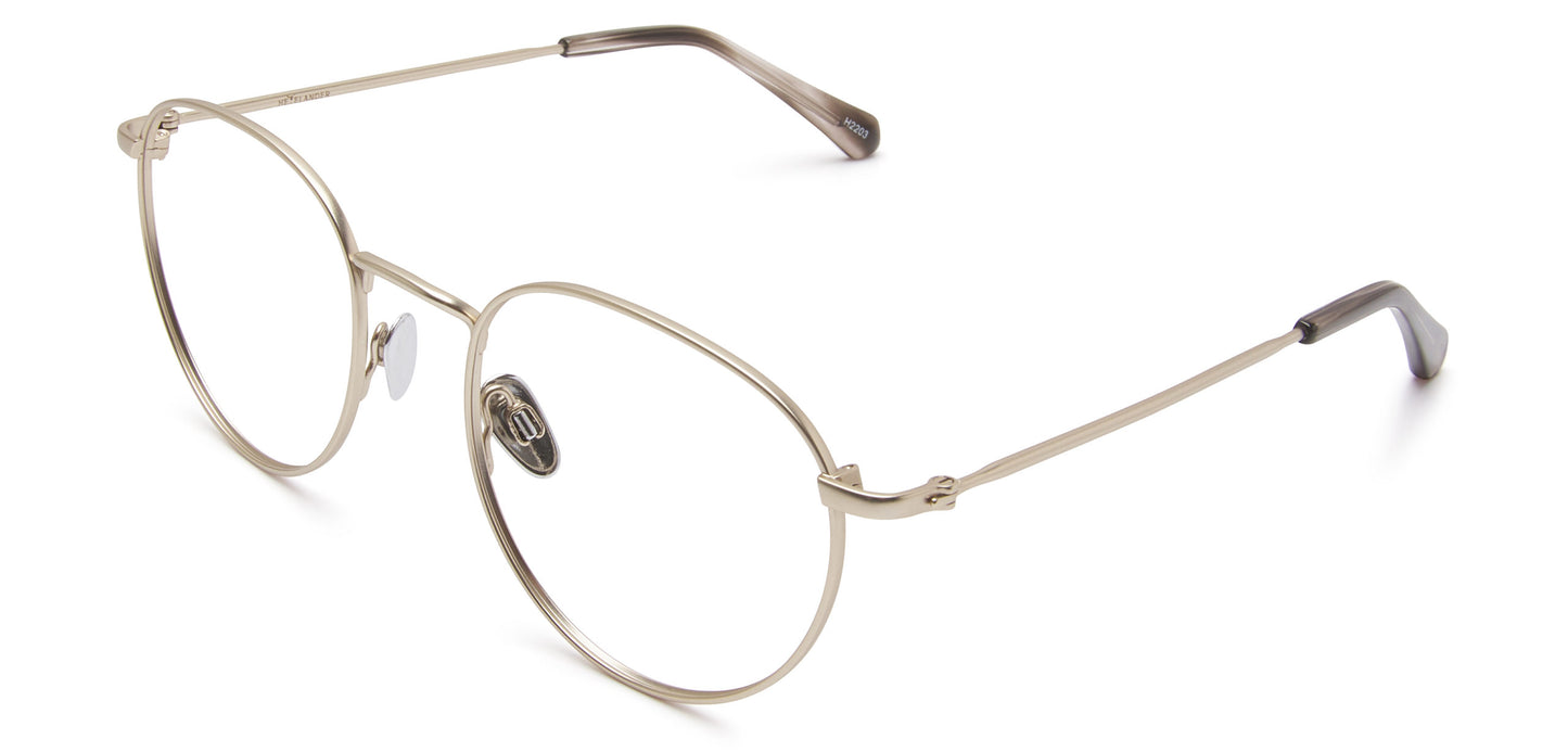 Timeless round titanium frames - durable and fashionable.