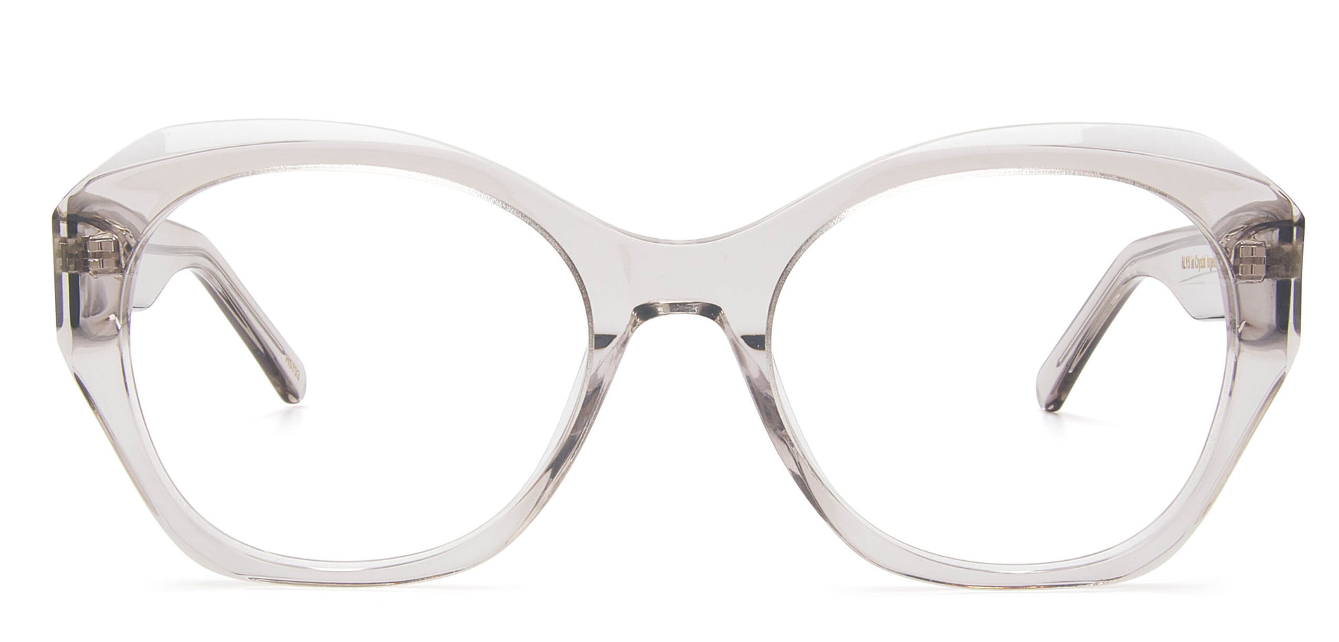 Handmade acetate glasses in a funky cat-eye shape, lightweight, comfortable, and highly durable,